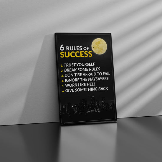 6 Rules Of Success Canvas 
