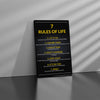 7 Rules Of Life Canvas 