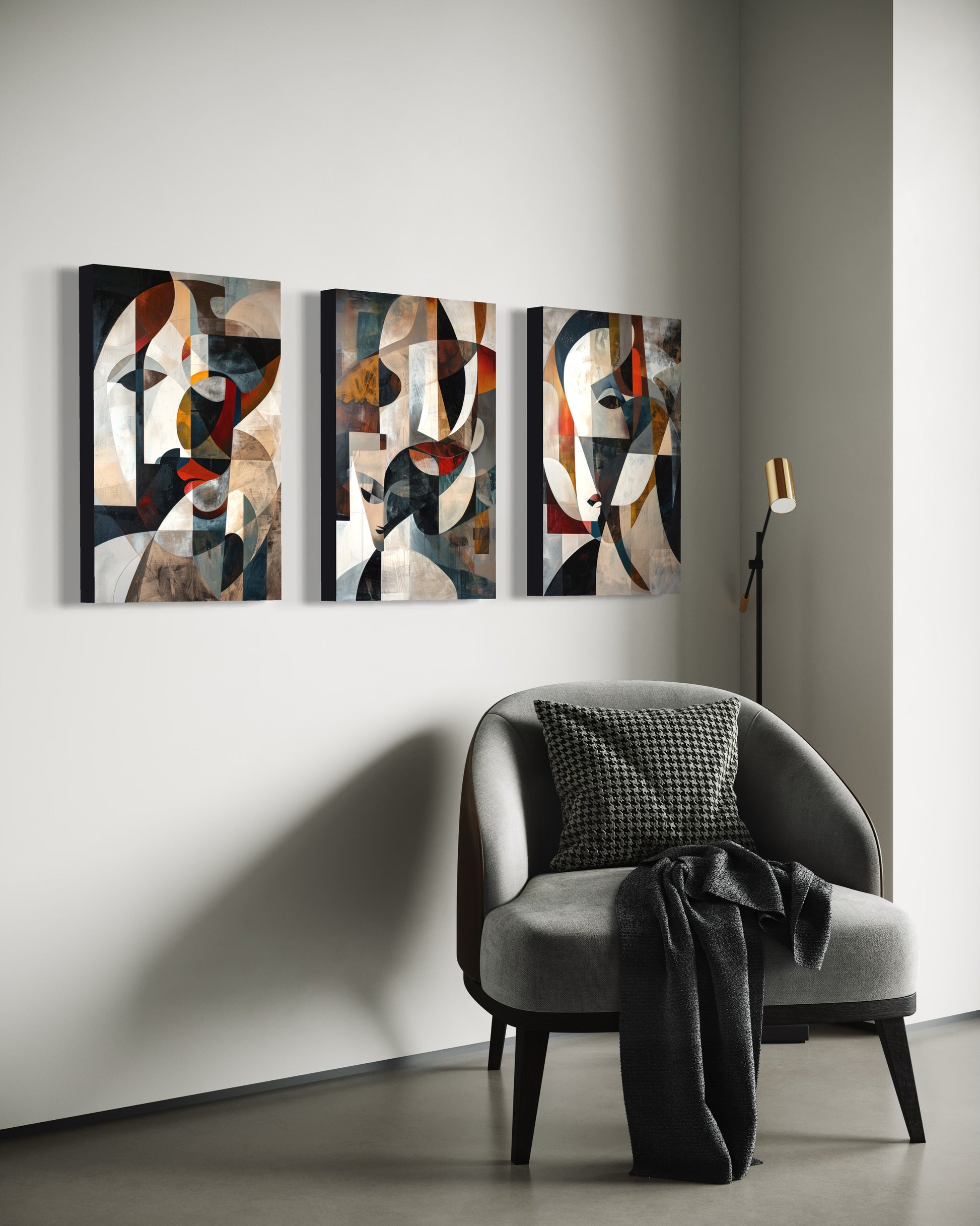 Emerald Whispers Set of 3 Wall Art - Blanq Canvas