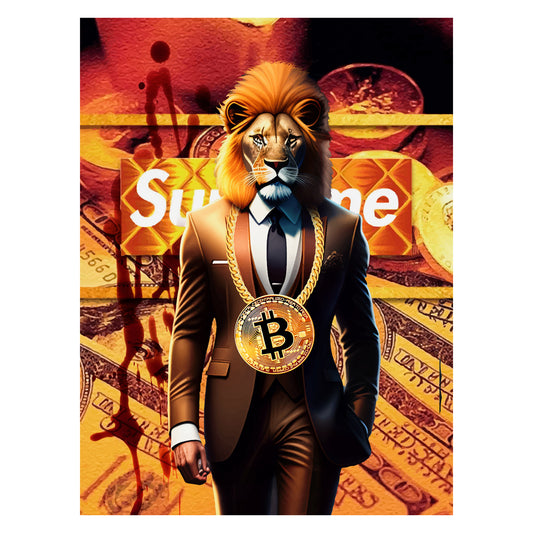 Bitcoin Lion Canvas 