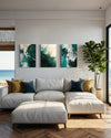 Emerald Whispers Set of 3 Wall Art
