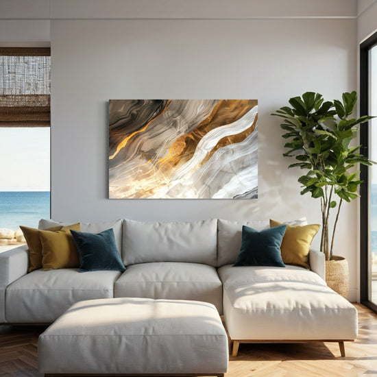 Glided Horizons Abstract Canvas