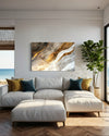 Glided Horizons Abstract Canvas