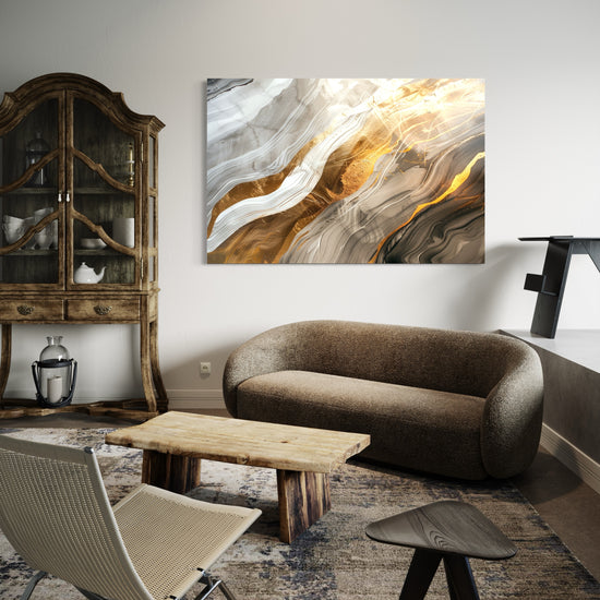 Glided Horizons Abstract Canvas - Blanq Canvas