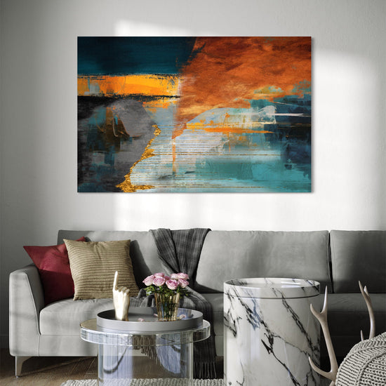 Glimmering Dawn Abstract Canvas - Blanq Canvas