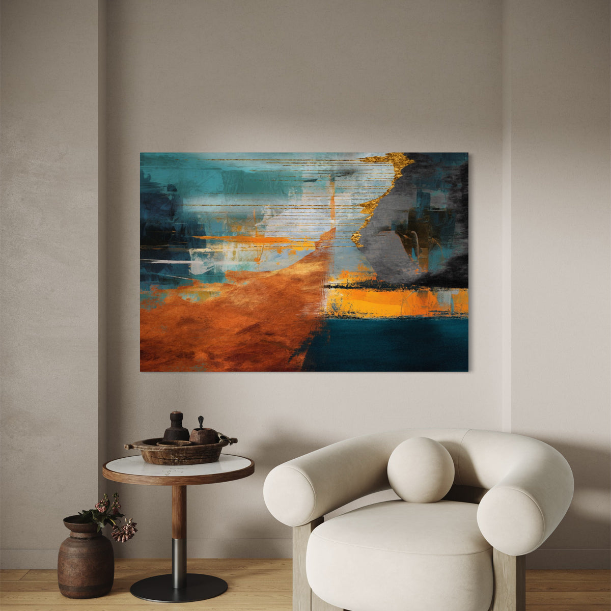 Glimmering Dawn Abstract Canvas - Blanq Canvas