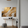 Golden Simplicity Abstract Canvas