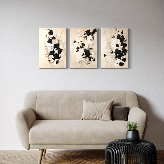 Inked Whispers Set of 3 Wall Art