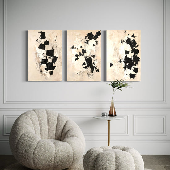 Inked Whispers Set of 3 Wall Art