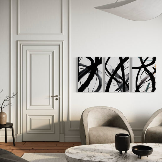 MIDNIGHT MOTION SET OF 3 WALL ART 