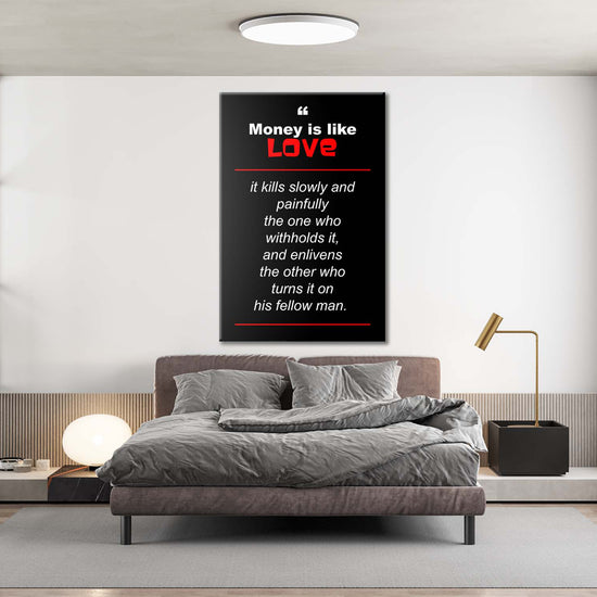 Money Is Like Love Canvas 