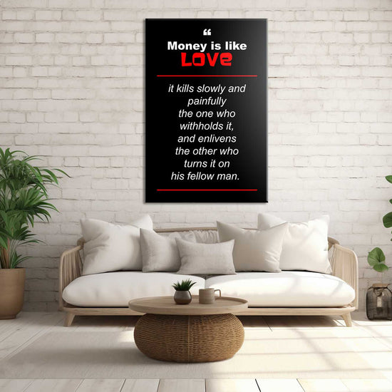 Money Is Like Love Canvas 