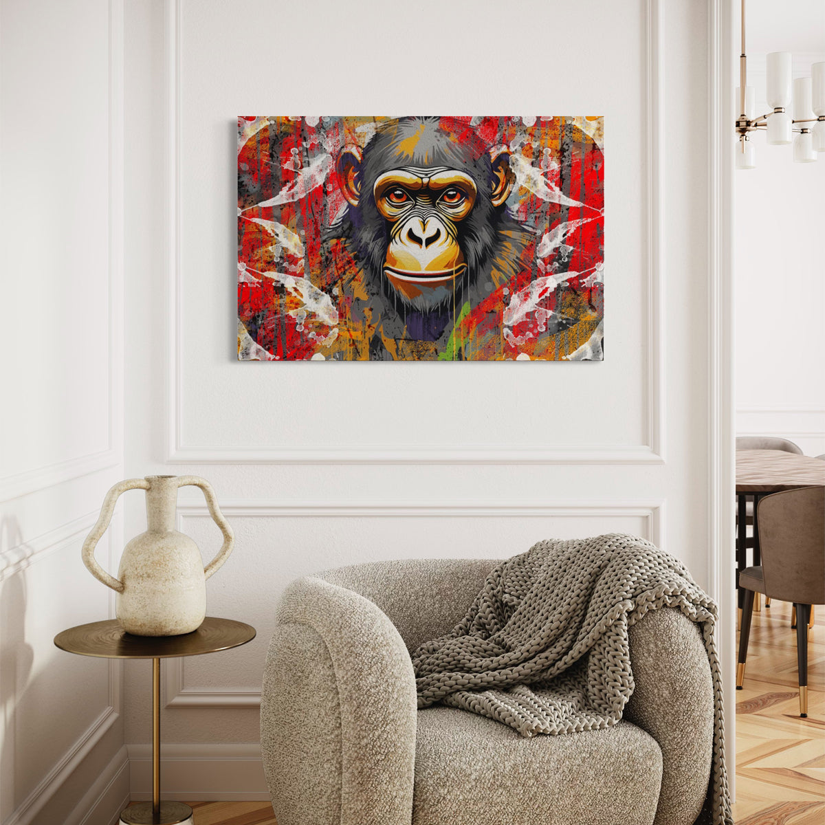 Monkey Mirage Abstract Canvas