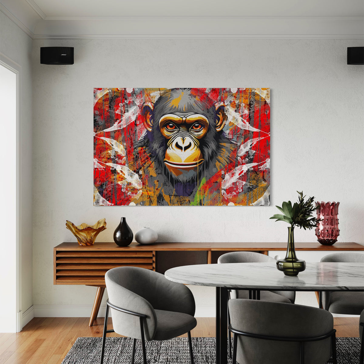 Monkey Mirage Abstract Canvas - Blanq Canvas