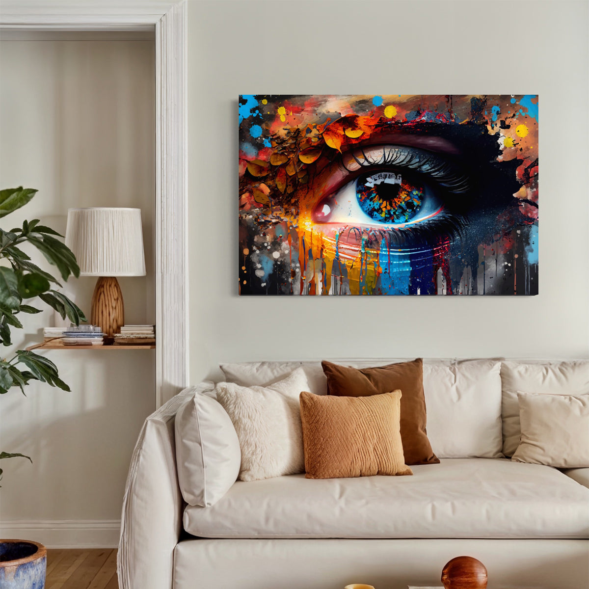 Mystic Gaze Abstract Canvas - Blanq Canvas