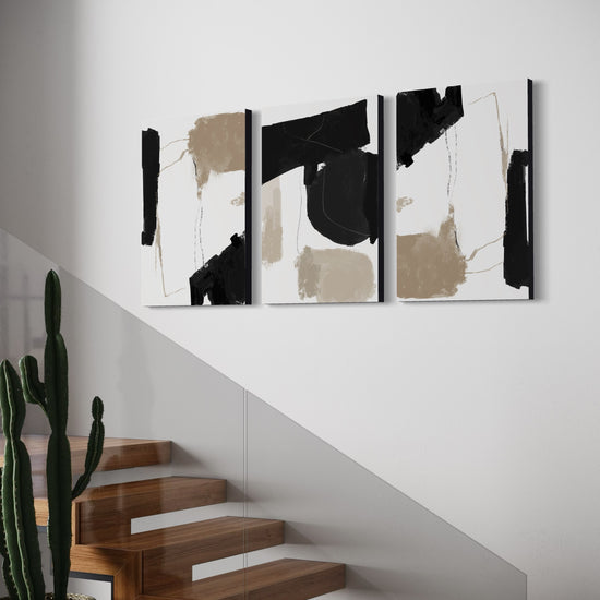 NOIR SAND SET OF 3 WALL ART 