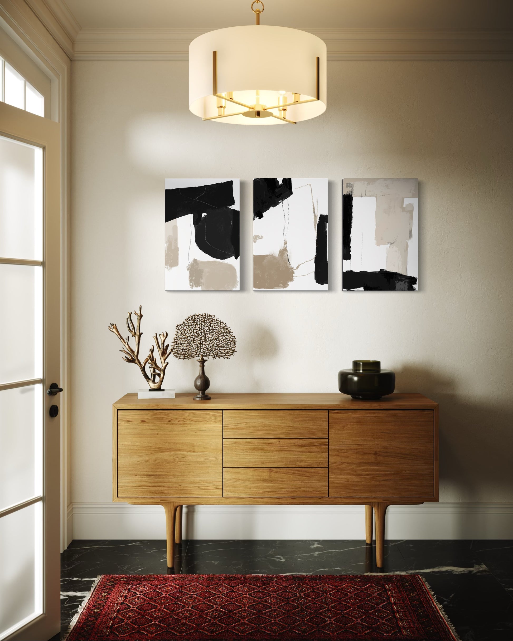 NOIR SAND SET OF 3 WALL ART 