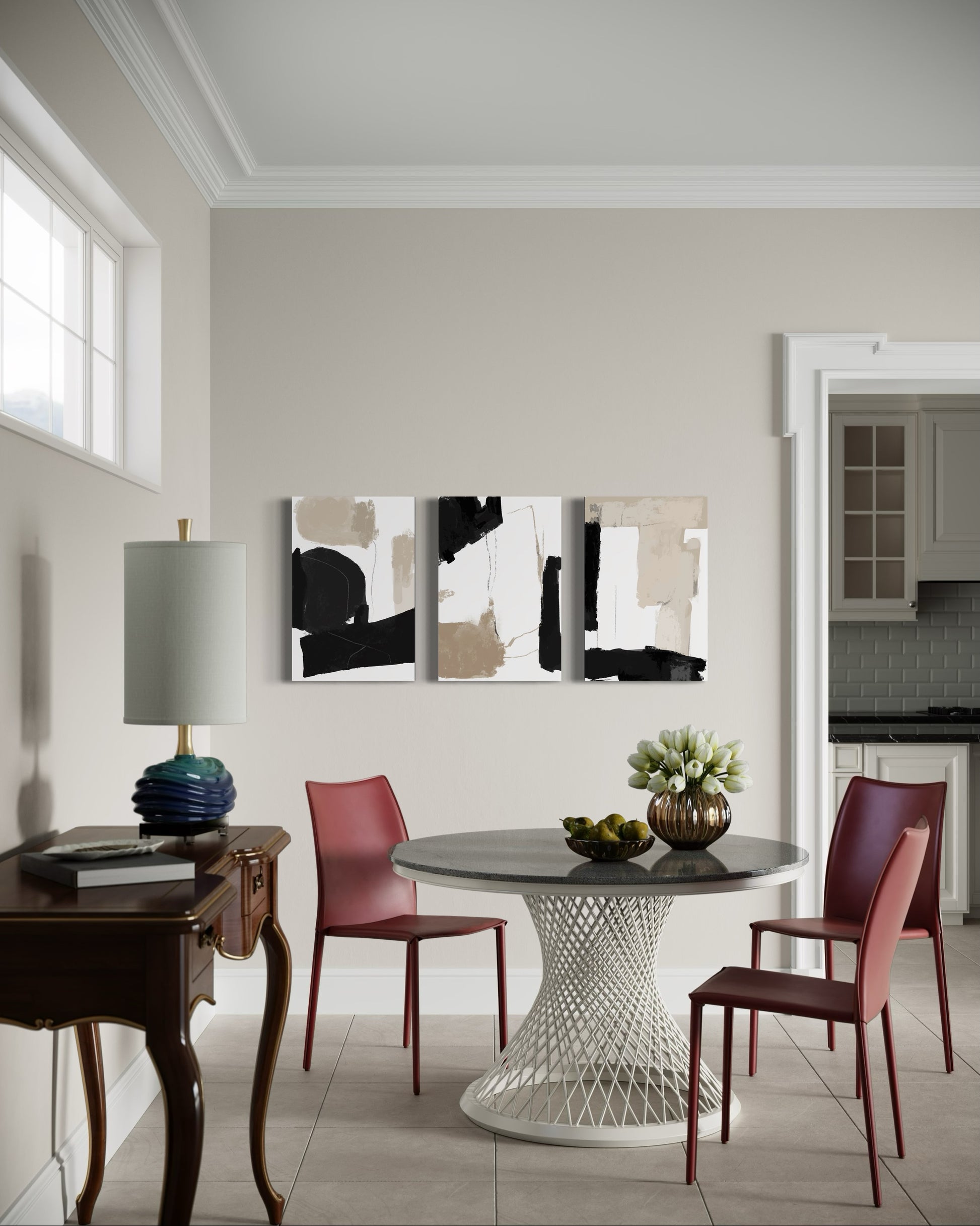 NOIR SAND SET OF 3 WALL ART 