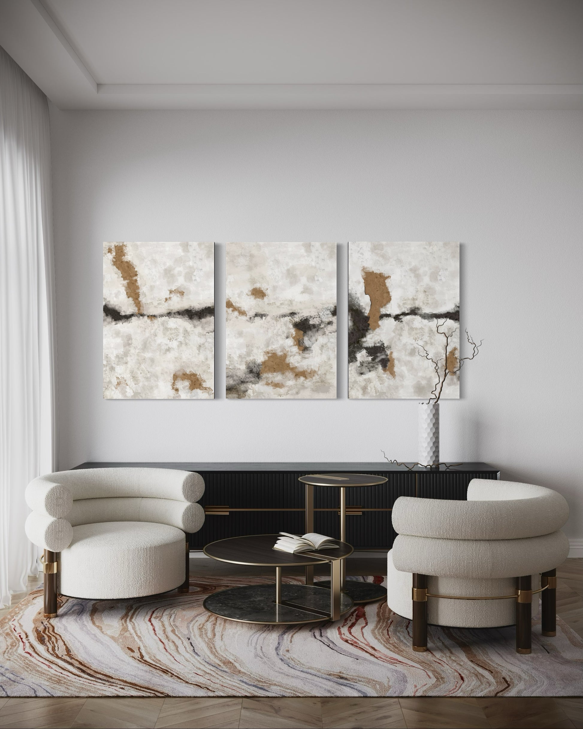Neutral Narratives Set Of 3 Wall Art 