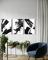 Noir Blanc Set of 3 Wall Art 