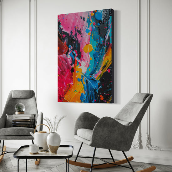 Paint Splatter Abstract Canvas