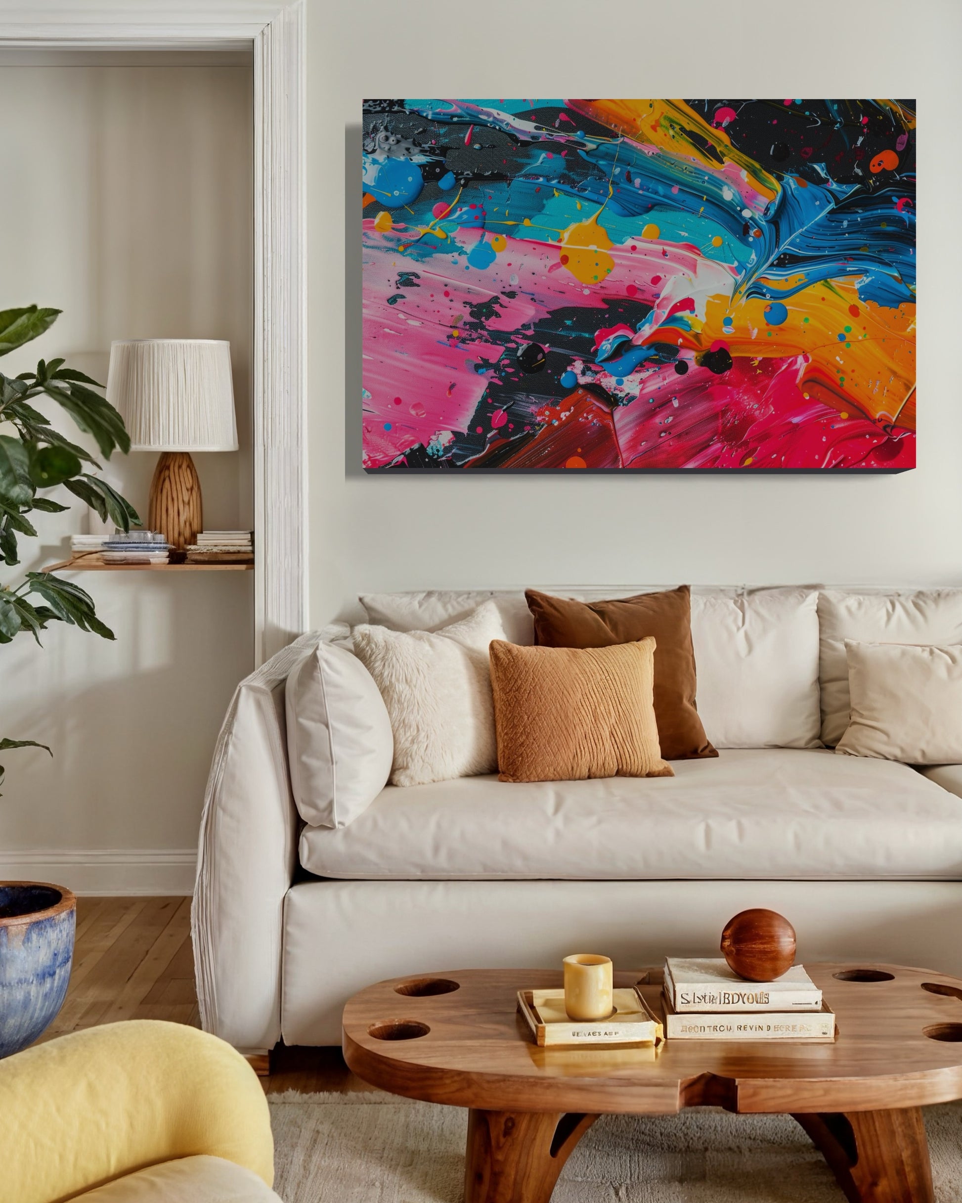 Paint Splatter Abstract Canvas