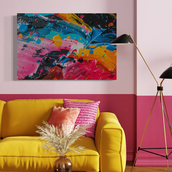 Paint Splatter Abstract Canvas - Blanq Canvas