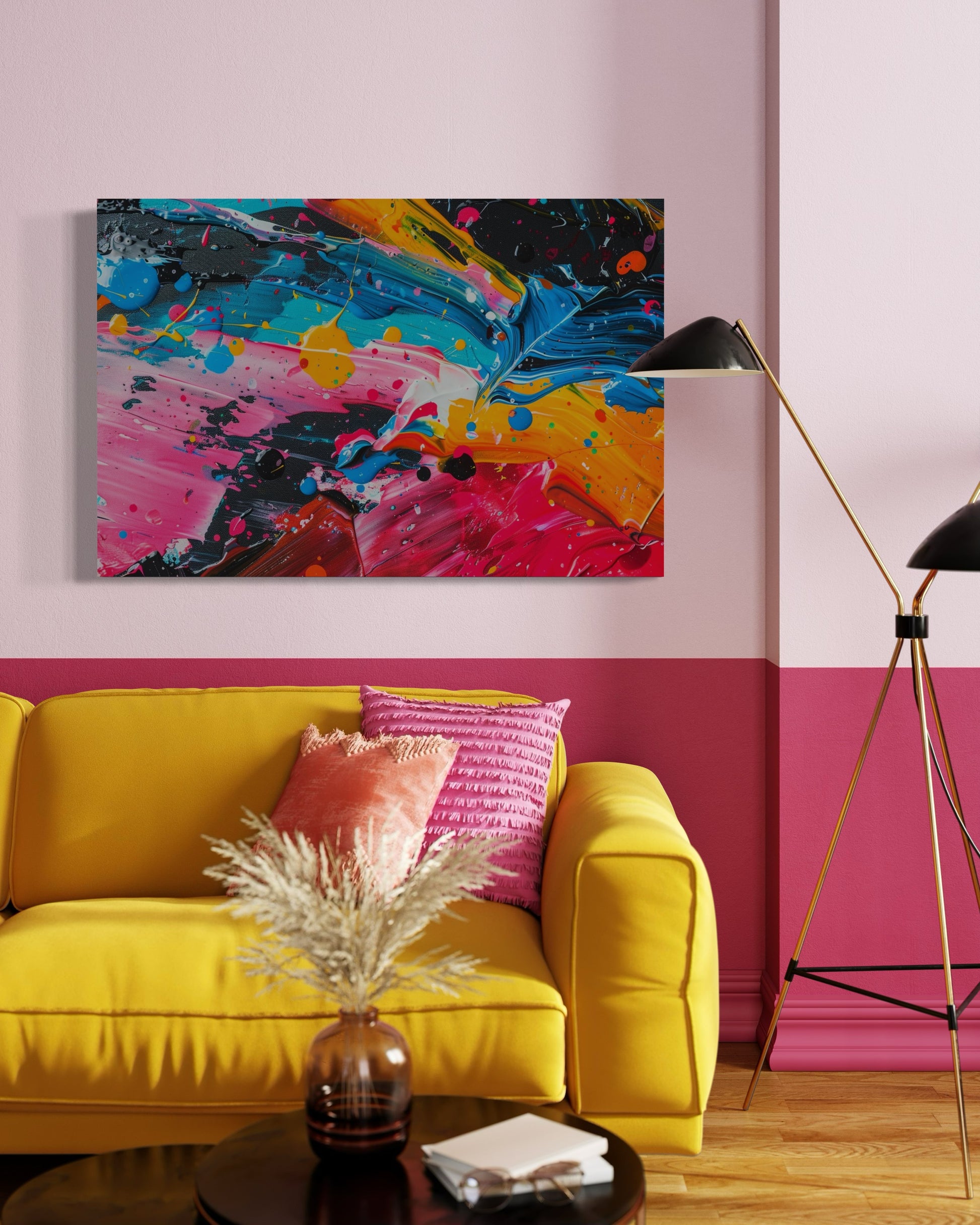 Paint Splatter Abstract Canvas - Blanq Canvas