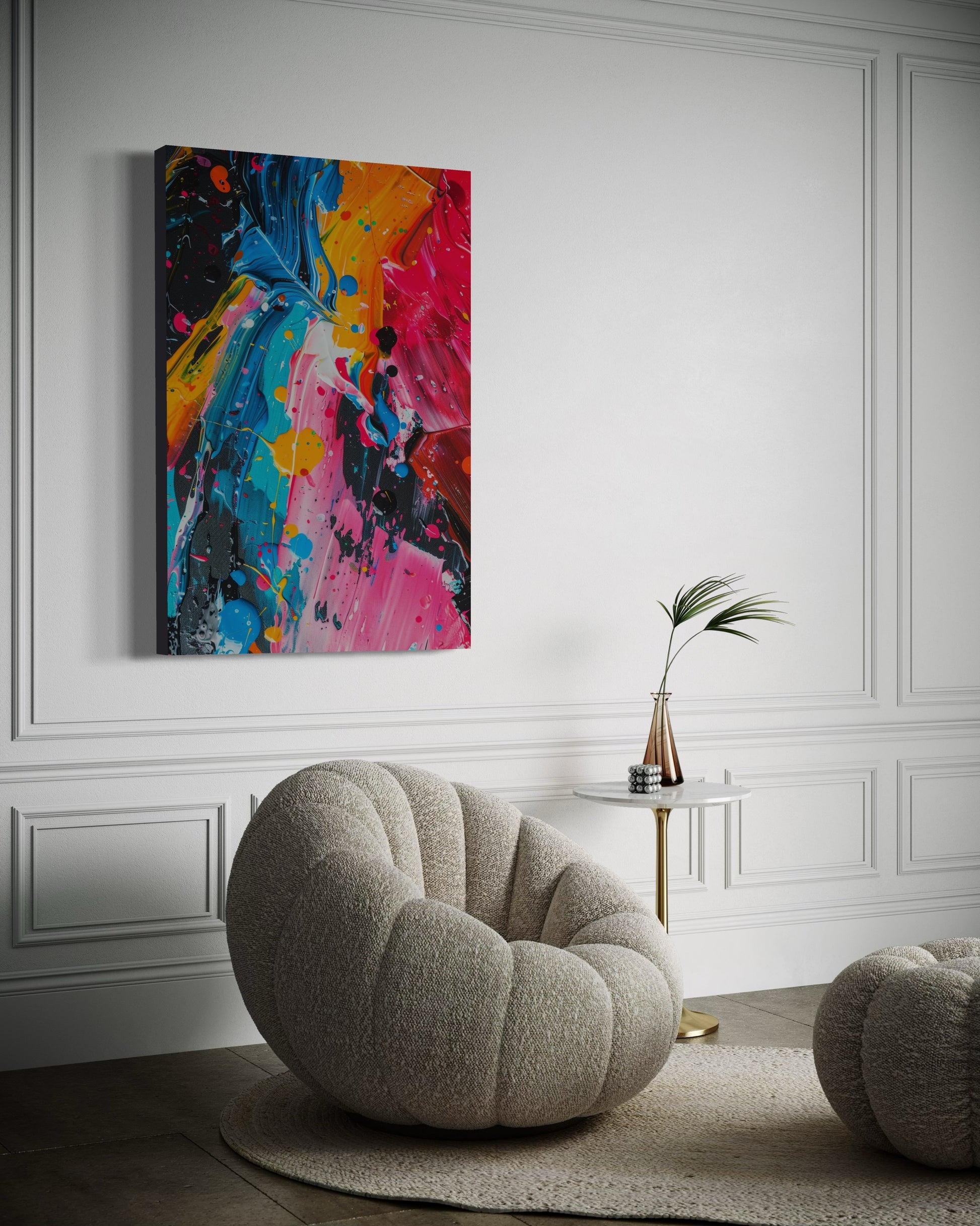 Paint Splatter Abstract Canvas - Blanq Canvas