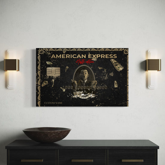 Personalised American Express Hustle Edition Canvas 