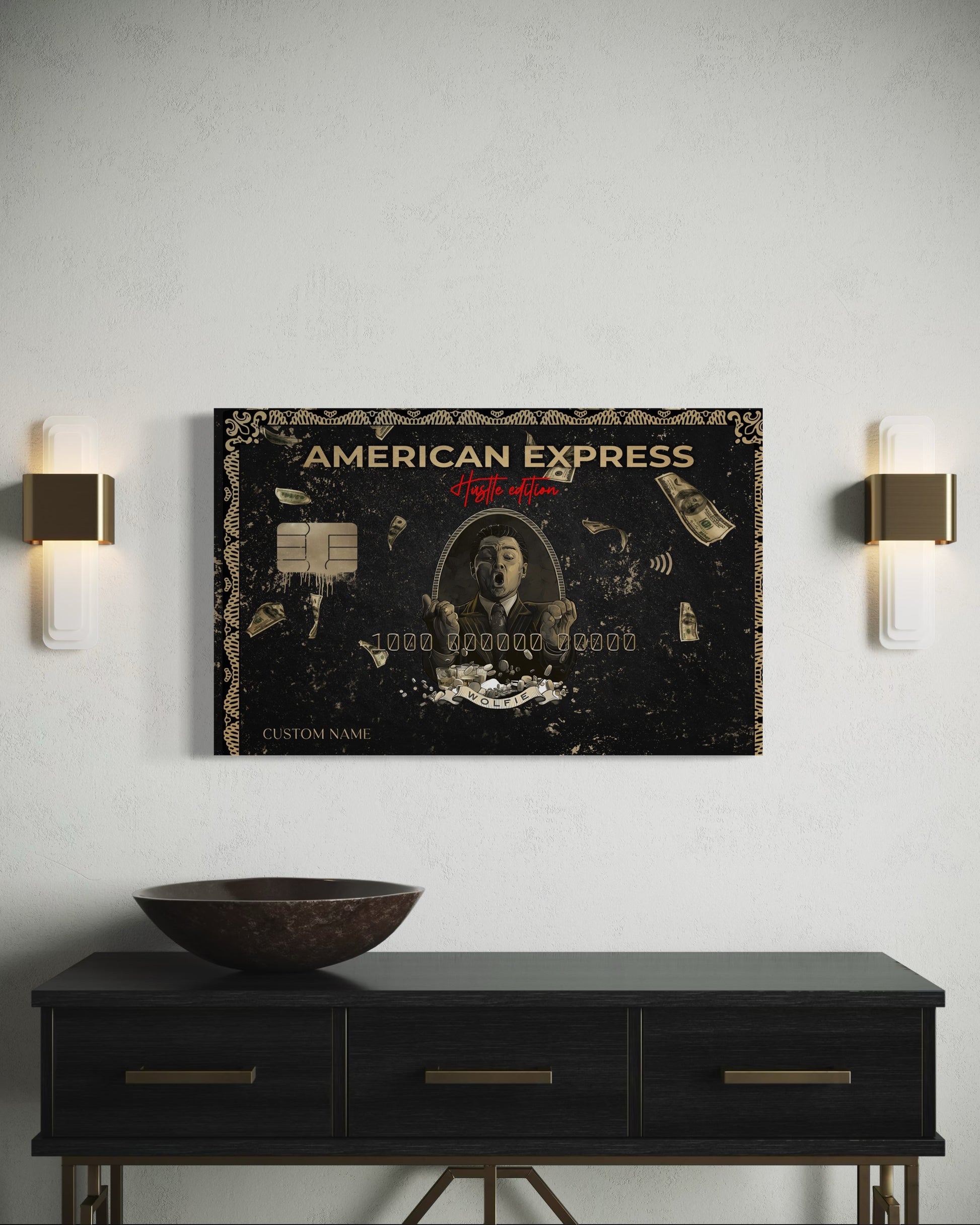 Personalised American Express Hustle Edition Canvas 