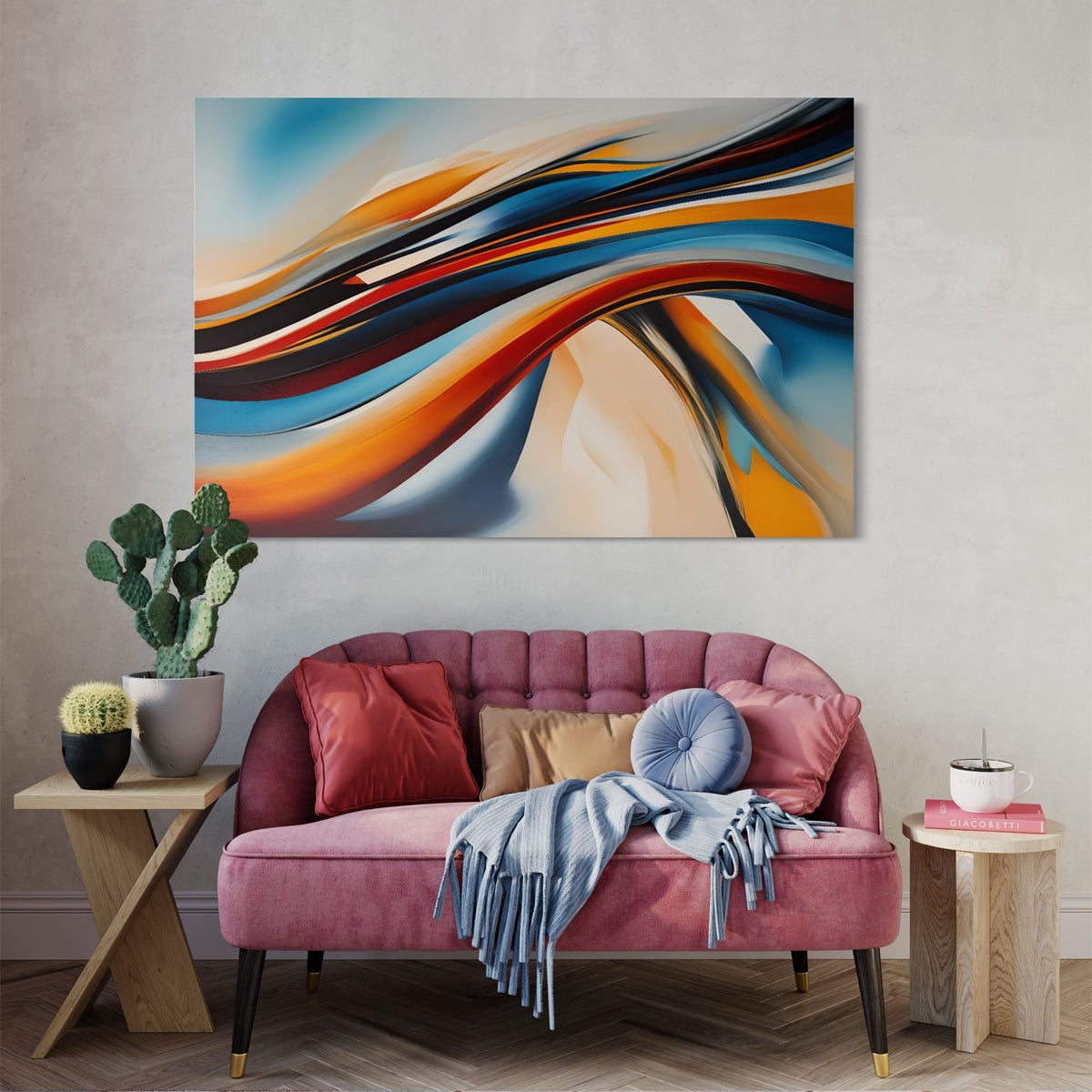 Rainbow Reverie Abstract Canvas - Blanq Canvas