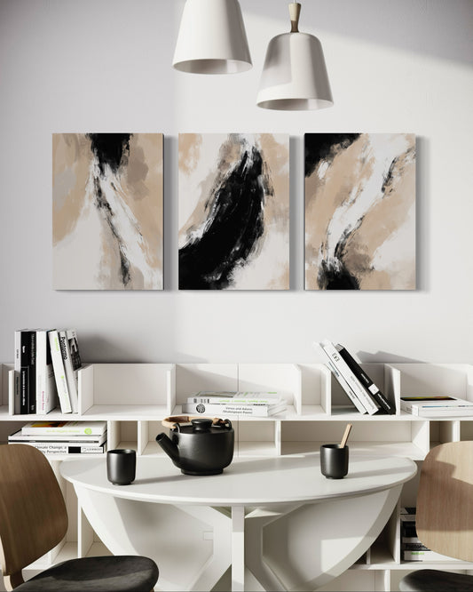 SOFT SHADOWS SET OF 3 WALL ART 