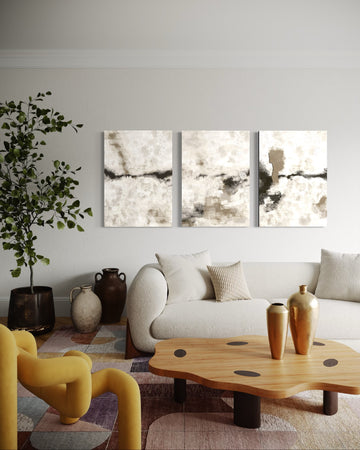 Silver Clouds Set Of 3 Wall Art 