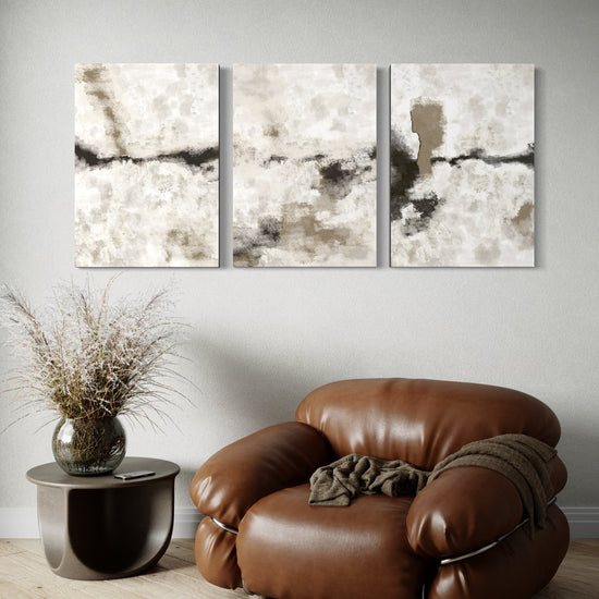 Silver Clouds Set Of 3 Wall Art 