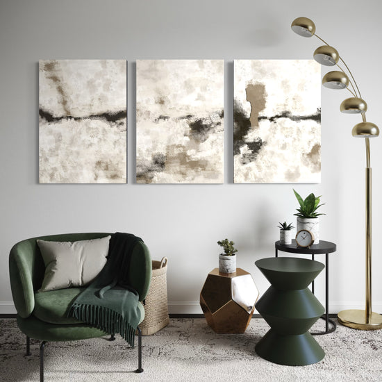 Silver Clouds Set Of 3 Wall Art 