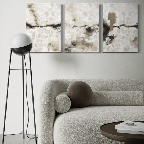 Silver Clouds Set Of 3 Wall Art 
