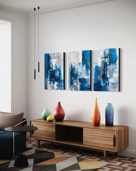 Skybound Splatter Set of 3 Wall Art