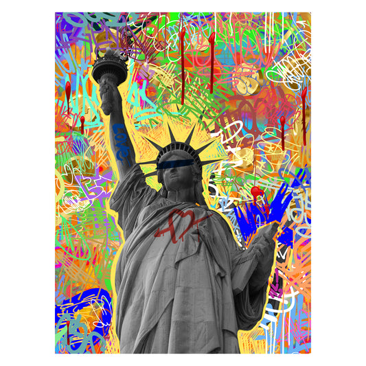 Statue Nyc Canvas 