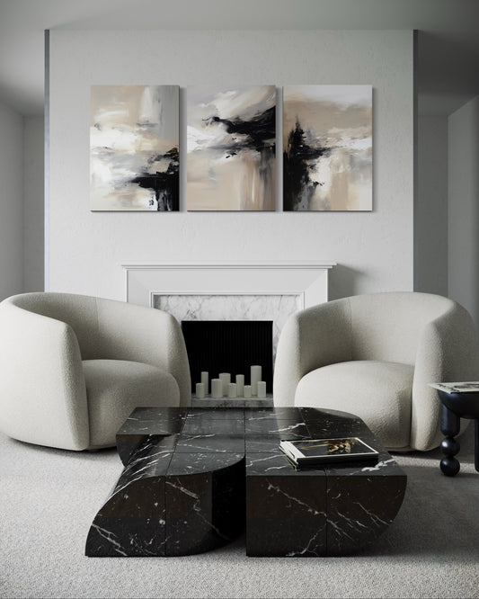 TRANQUIL DRIFT SET OF 3 WALL ART 