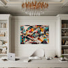 Technicolor Tempest Abstract Canvas - Blanq Canvas