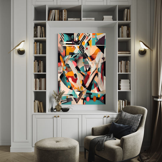 Technicolor Tempest Abstract Canvas - Blanq Canvas
