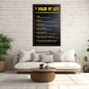 The Rules Of Life Canvas