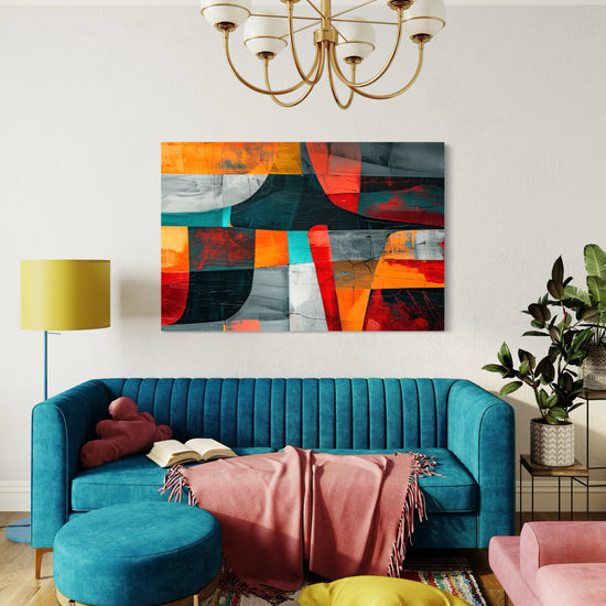 Tropical Fusion Abstract Canvas - Blanq Canvas