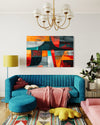 Tropical Fusion Abstract Canvas - Blanq Canvas