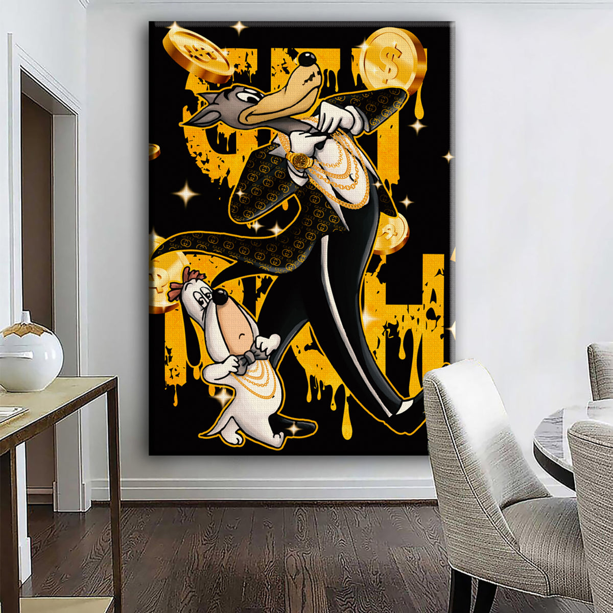 Walking Money Canvas 