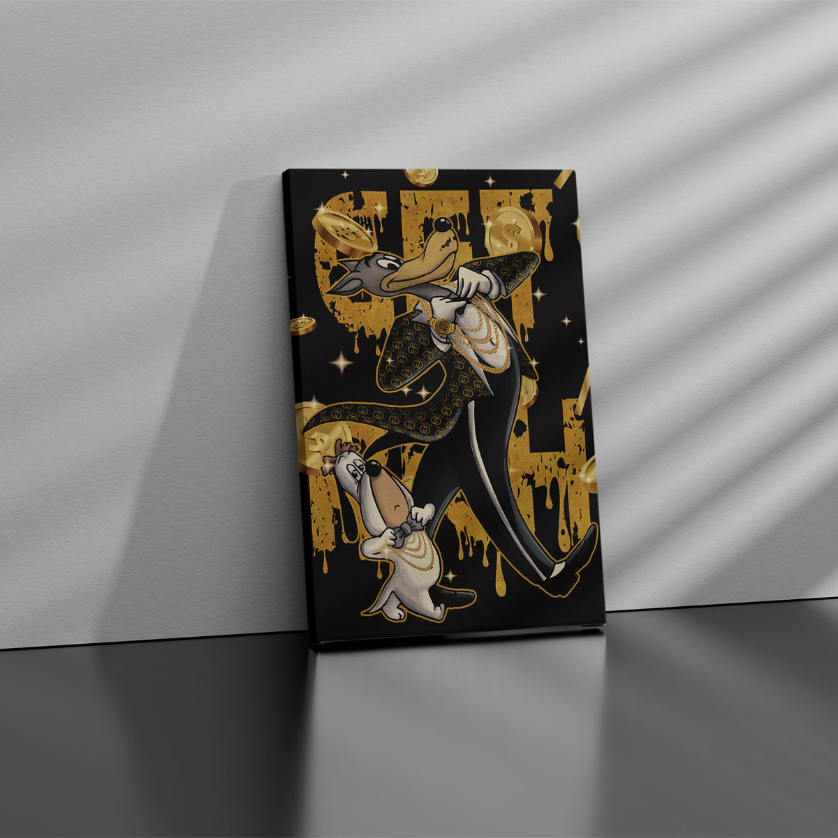 Walking Money Canvas 