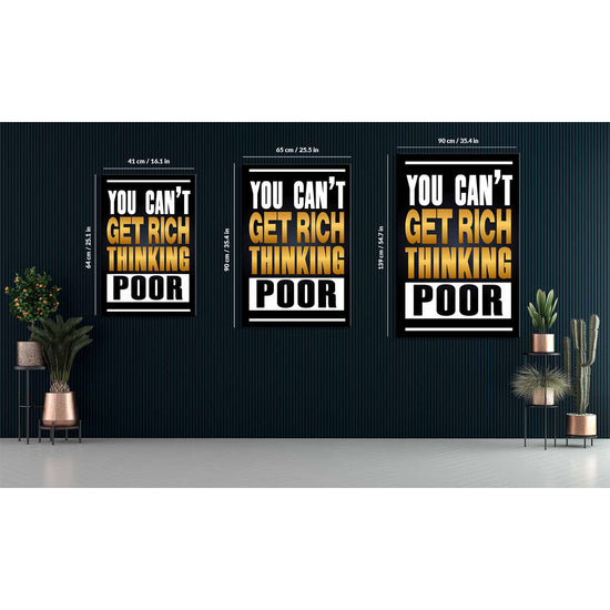 You Cant Get Rich Thinking Poor Canvas