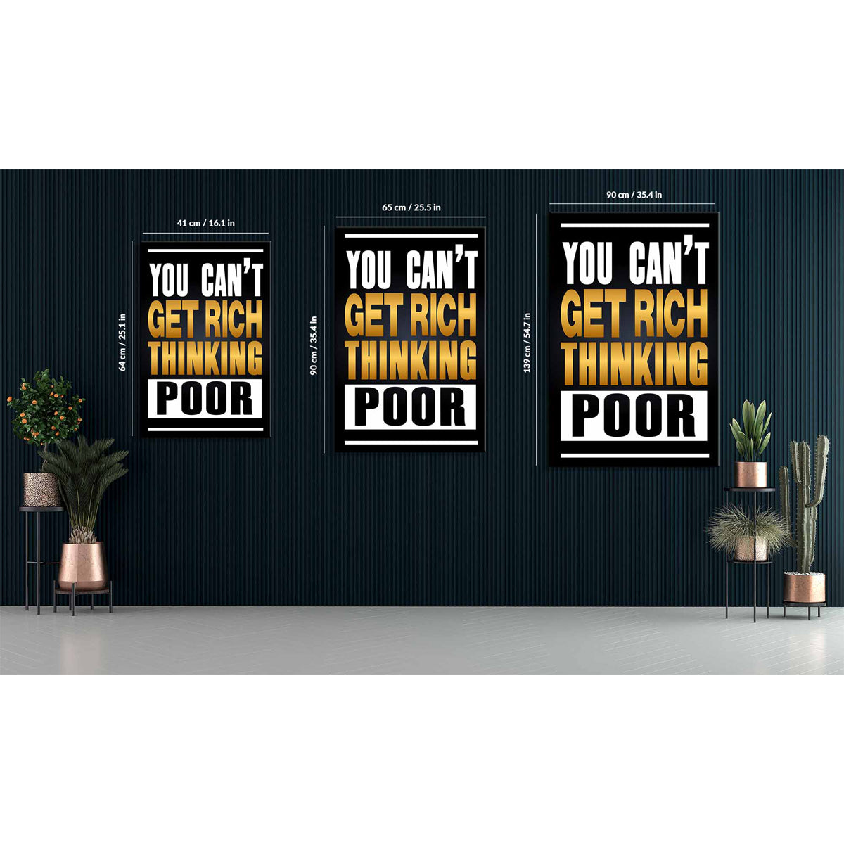 You Cant Get Rich Thinking Poor Canvas