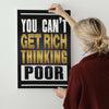 You Cant Get Rich Thinking Poor Canvas - Blanq Canvas